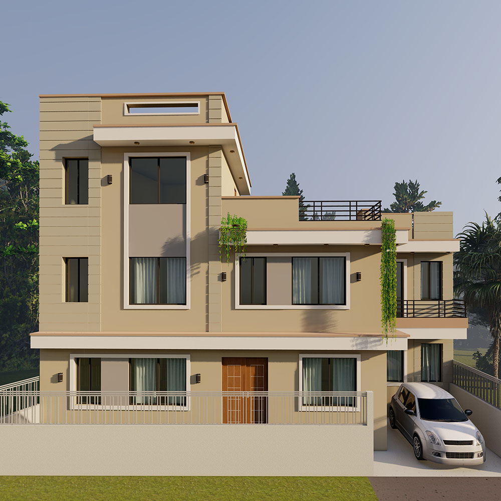 Residence house (2.5 Storey RCC Frame Structure)